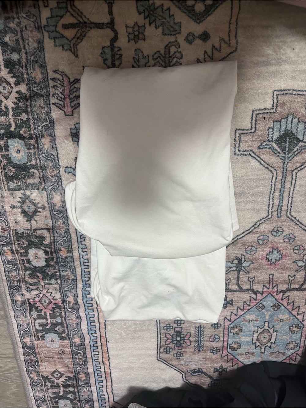 White Ribbed Button-Front Crop Top with Front Split - Picture 3 of 6